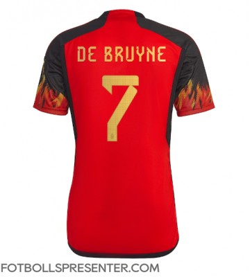 Belgien Kevin De Bruyne #7 Hemma Matchtröja VM 2022 Kortärmad